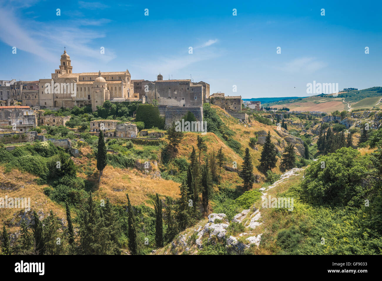 Vista panoramica di Gravina in Puglia, Italia Foto Stock