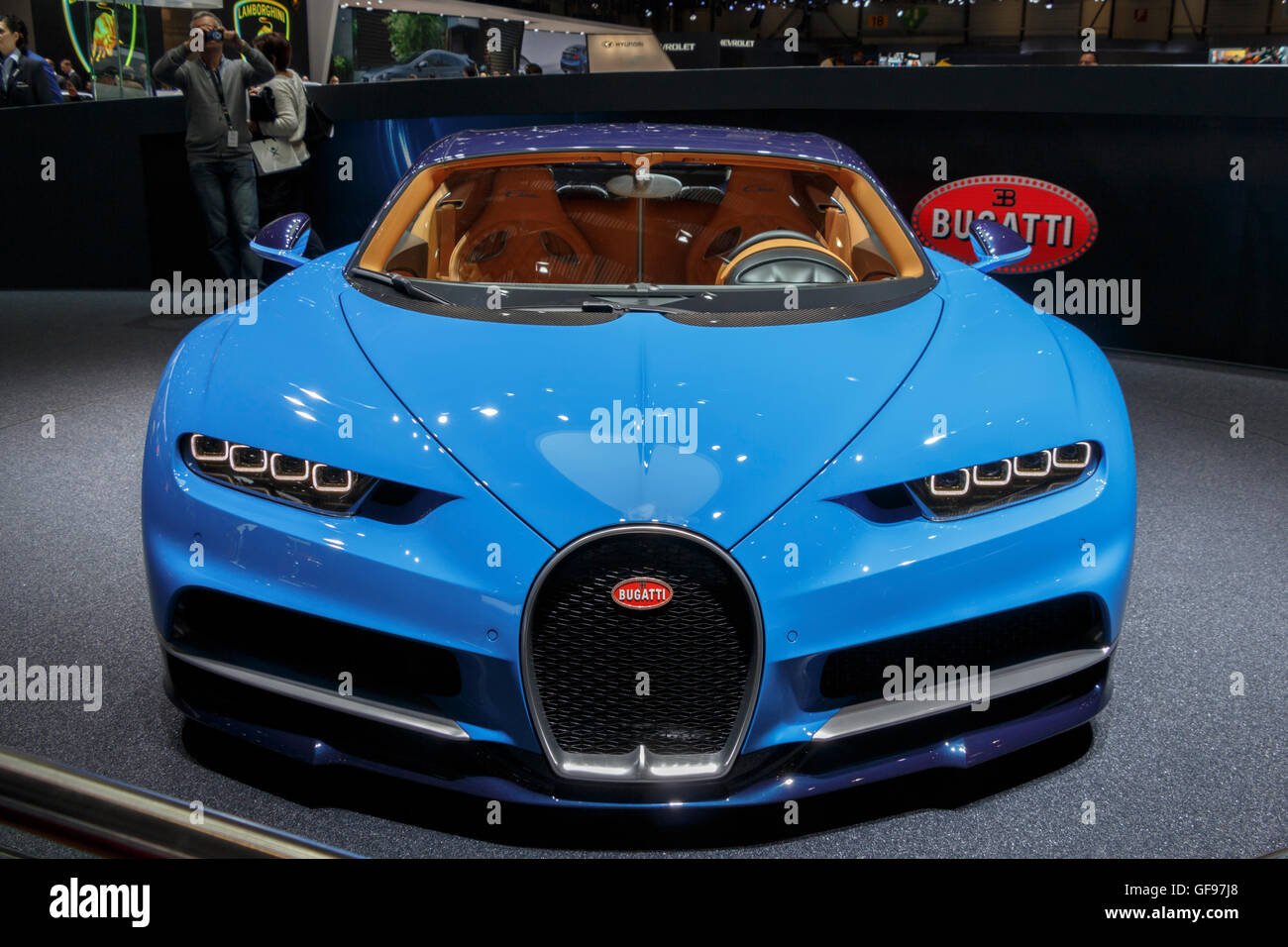 Bugatti Chiron. Prese a 86º International Auto Show, Ginevra Foto Stock