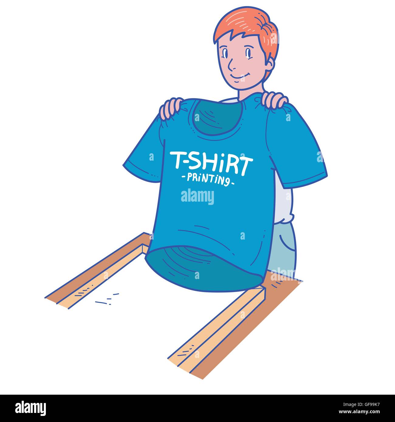 Stampare T-shirt Illustrazione Vettoriale