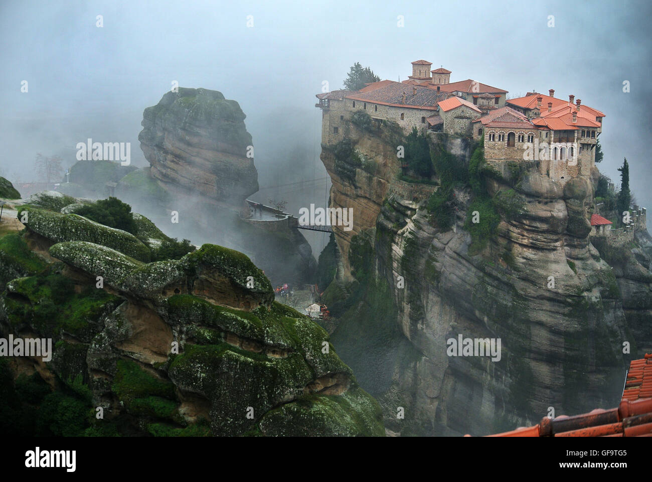 Monastero greco a Meteora, Kalampaka, Grecia Foto Stock