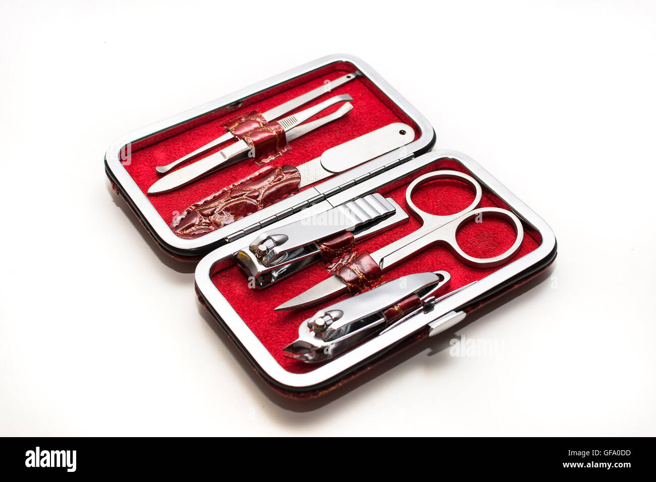 Set di cura delle unghie Foto Stock