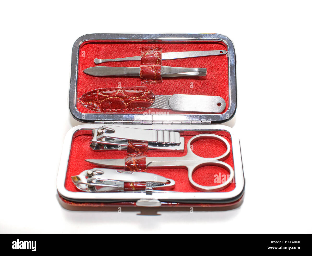 Set di cura delle unghie Foto Stock