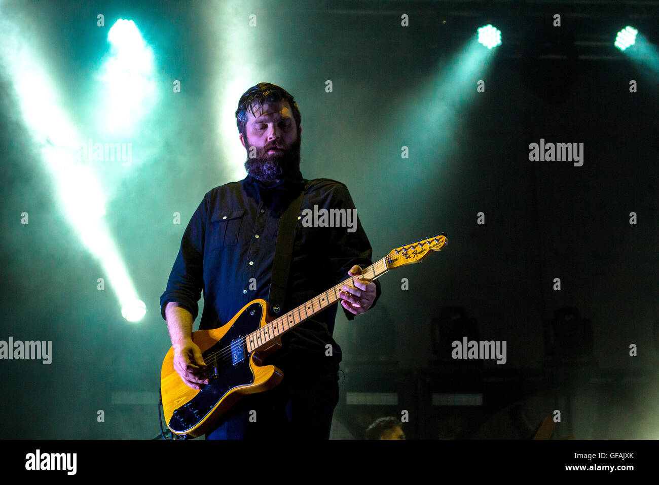 Gli editori ad esibirsi sul palco principale a Y non Festival, Pikehall, Derbyshire, Regno Unito venerdì 29 luglio 2016. Foto Stock