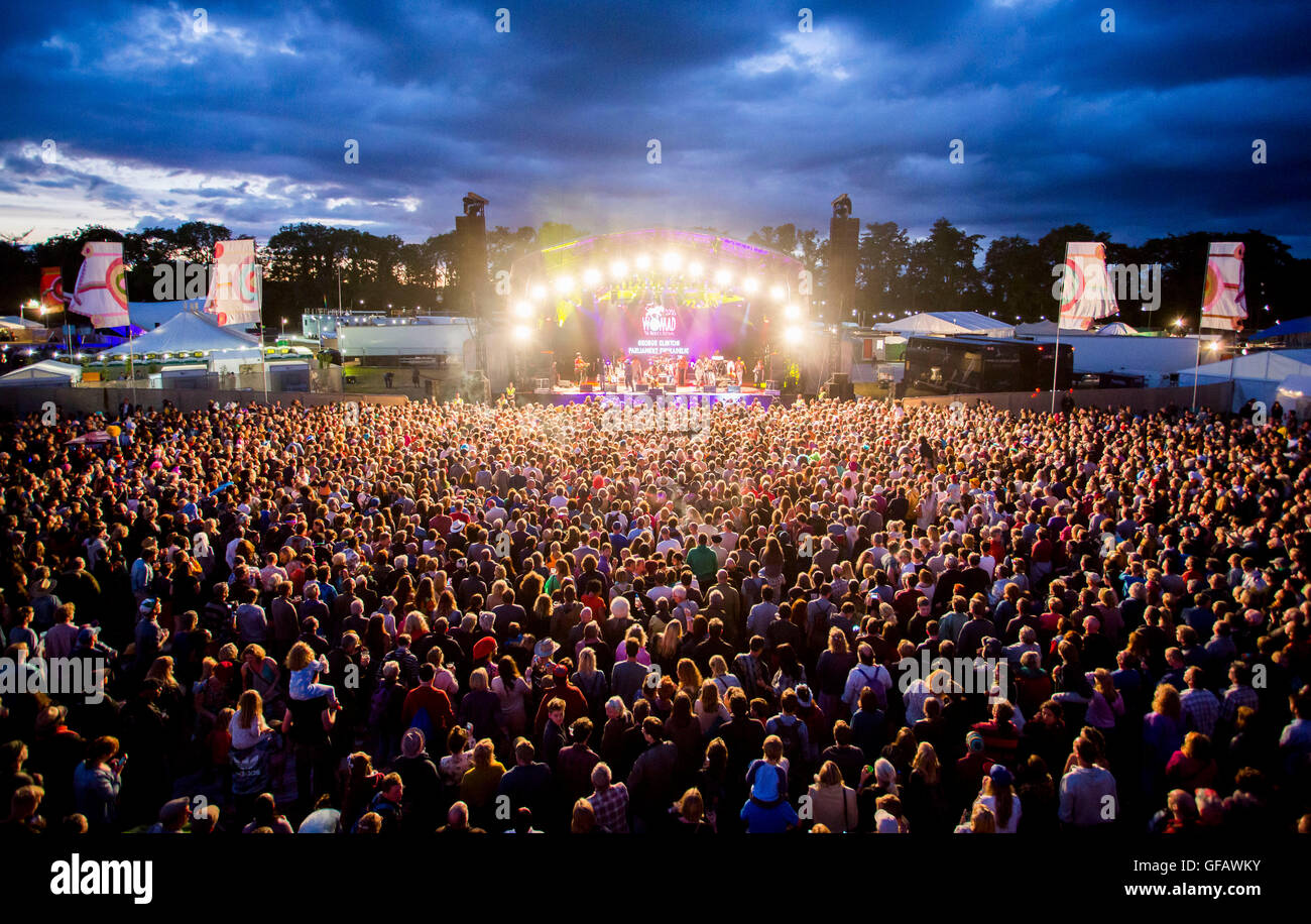 George Clinton il Parlamento Funkadelic eseguire DEL FESTIVAL WOMAD, 30 luglio 2016. Foto Stock