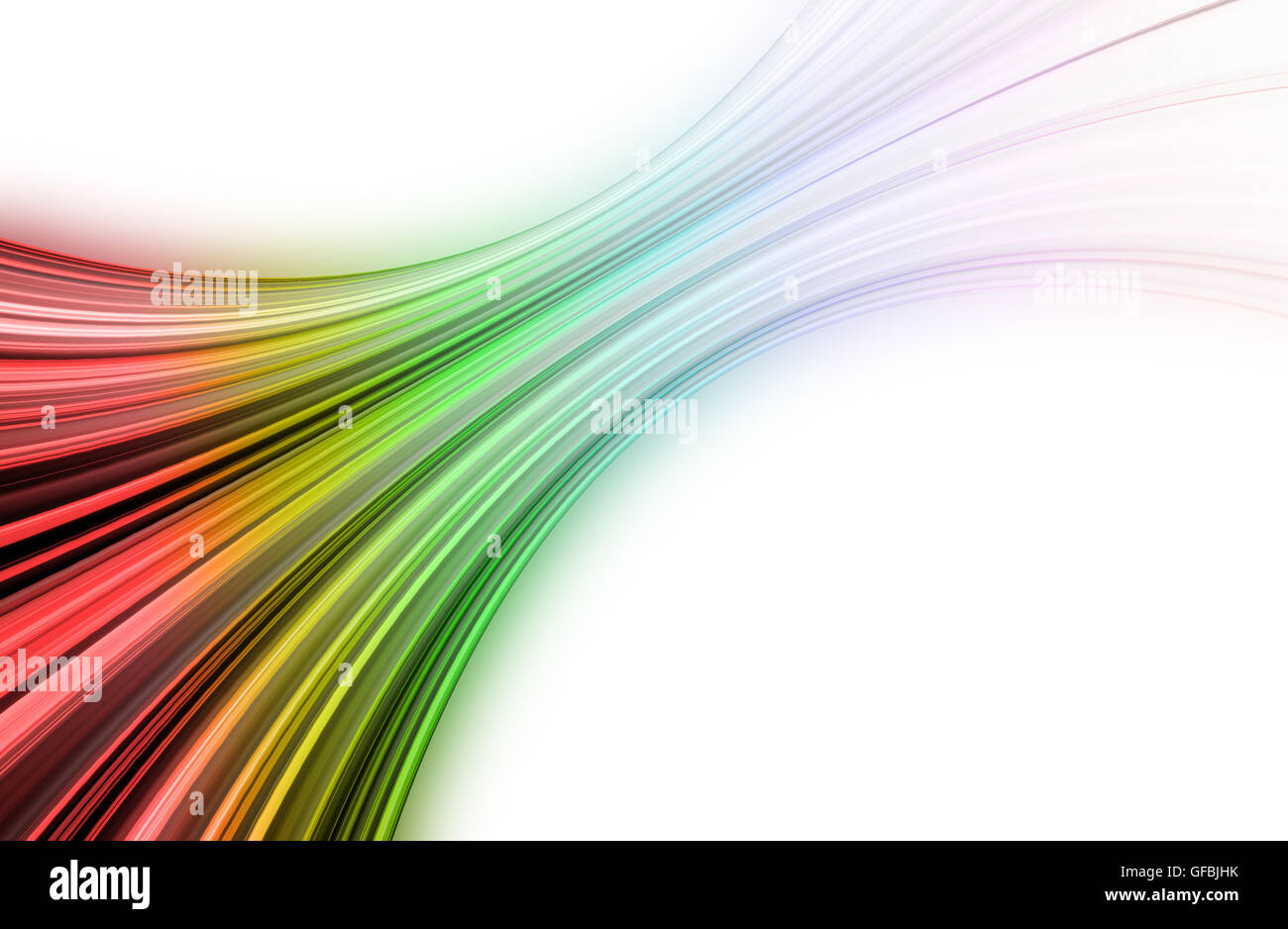 Abstract multicolor con motion blur su sfondo bianco Foto Stock