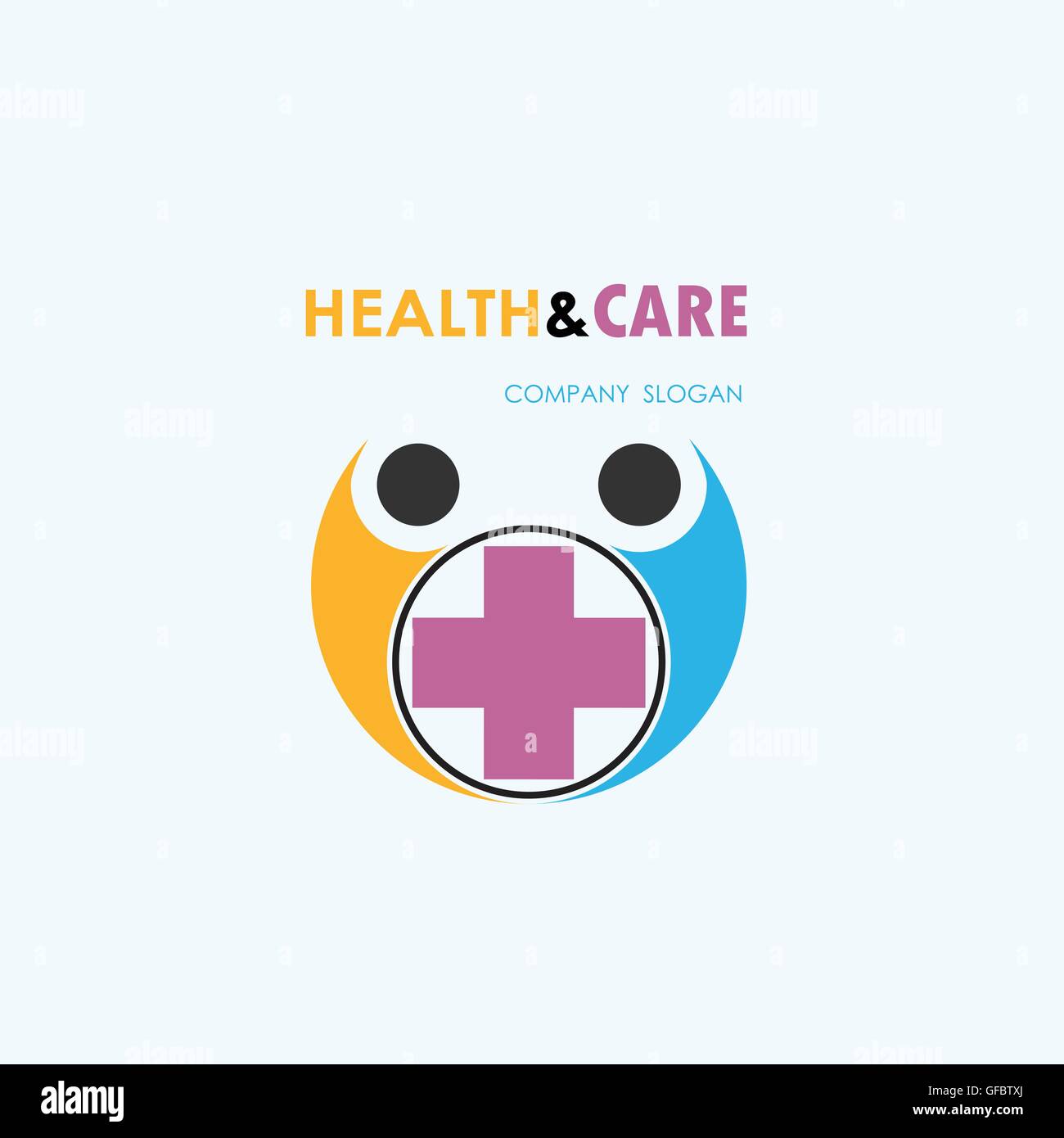 Health care,medica e scienza simbolo.uno stile di vita sano vettore modello logo.illustrazione vettoriale Illustrazione Vettoriale