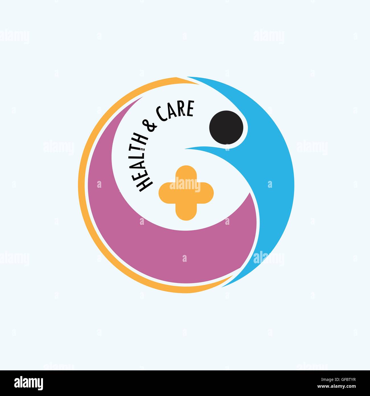 Health care,medica e scienza simbolo.uno stile di vita sano vettore modello logo.illustrazione vettoriale Illustrazione Vettoriale