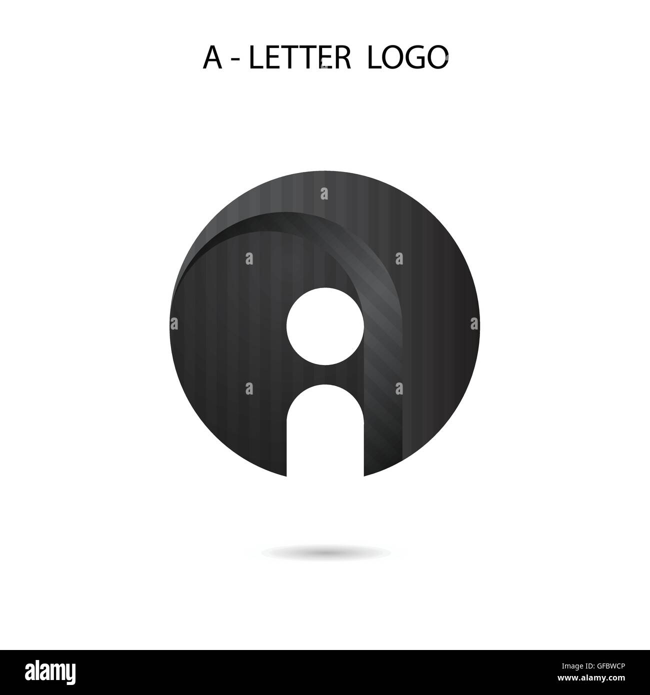 Una lettera di astratta icona logo design.un alfabeto di simbolo.illustrazione vettoriale Illustrazione Vettoriale