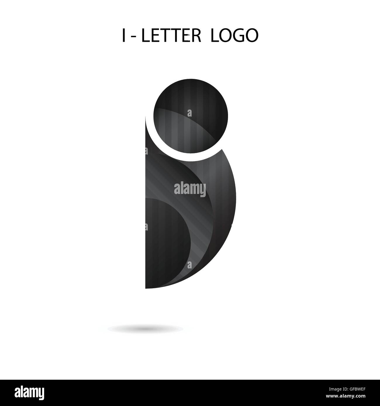 I-lettera astratta icona logo design.I-alphabet simbolo.illustrazione vettoriale Illustrazione Vettoriale