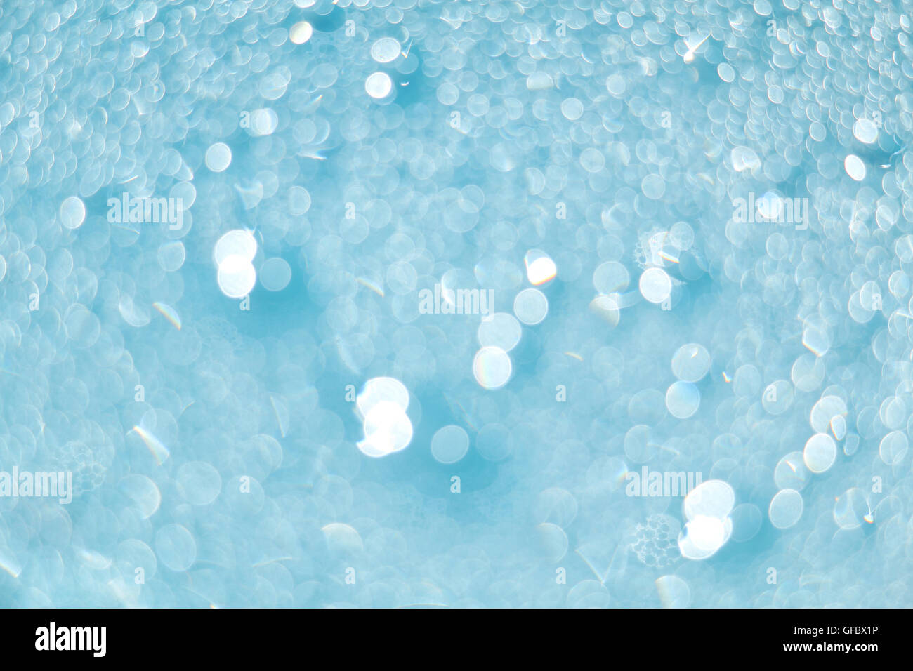 Blue goccia di rugiada blur abstract Foto Stock