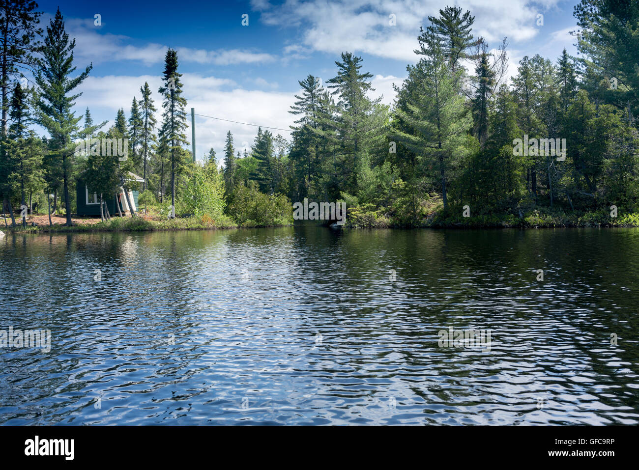 Campagna ontario canada Natura lago di acqua sunny Foto Stock