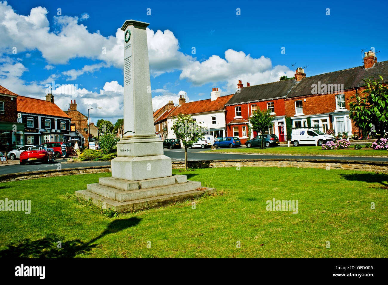 Seconda Guerra Mondiale Memorial, Easingwold, Yorkshire Foto Stock