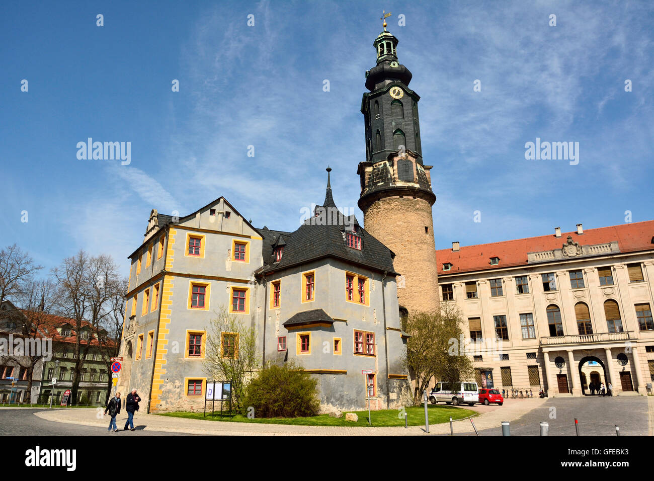 Vista di Stadtschloss Weimar Foto Stock