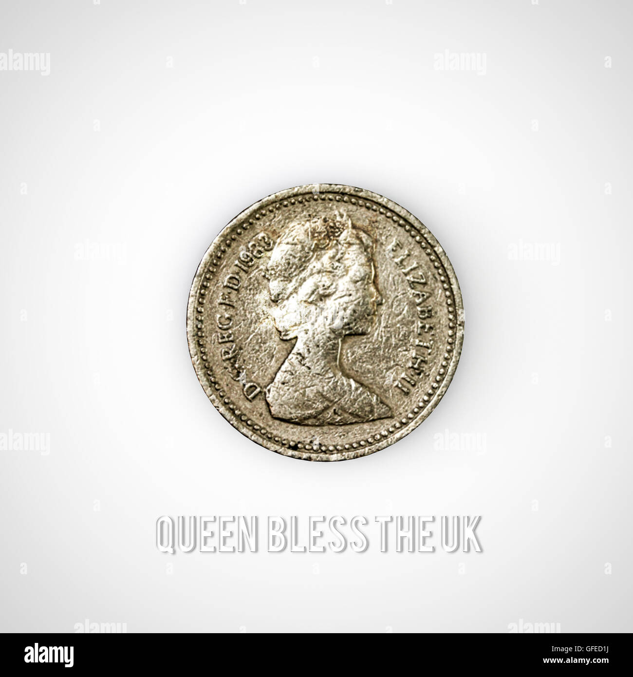 3d illustrazione di una sterlina inglese isolato su sfondo bianco Foto Stock