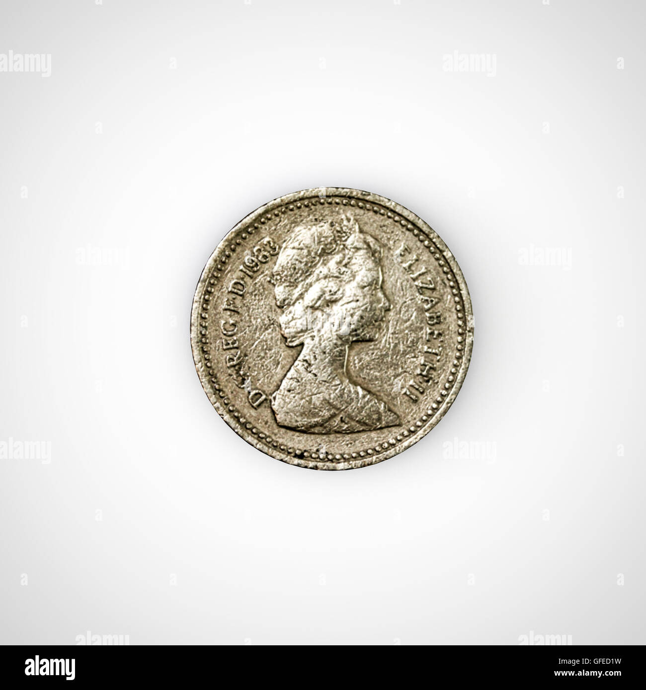 3d illustrazione di una sterlina inglese isolato su sfondo bianco Foto Stock