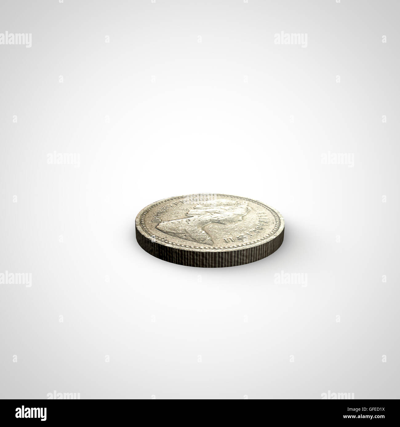 3d illustrazione di una sterlina inglese isolato su sfondo bianco Foto Stock