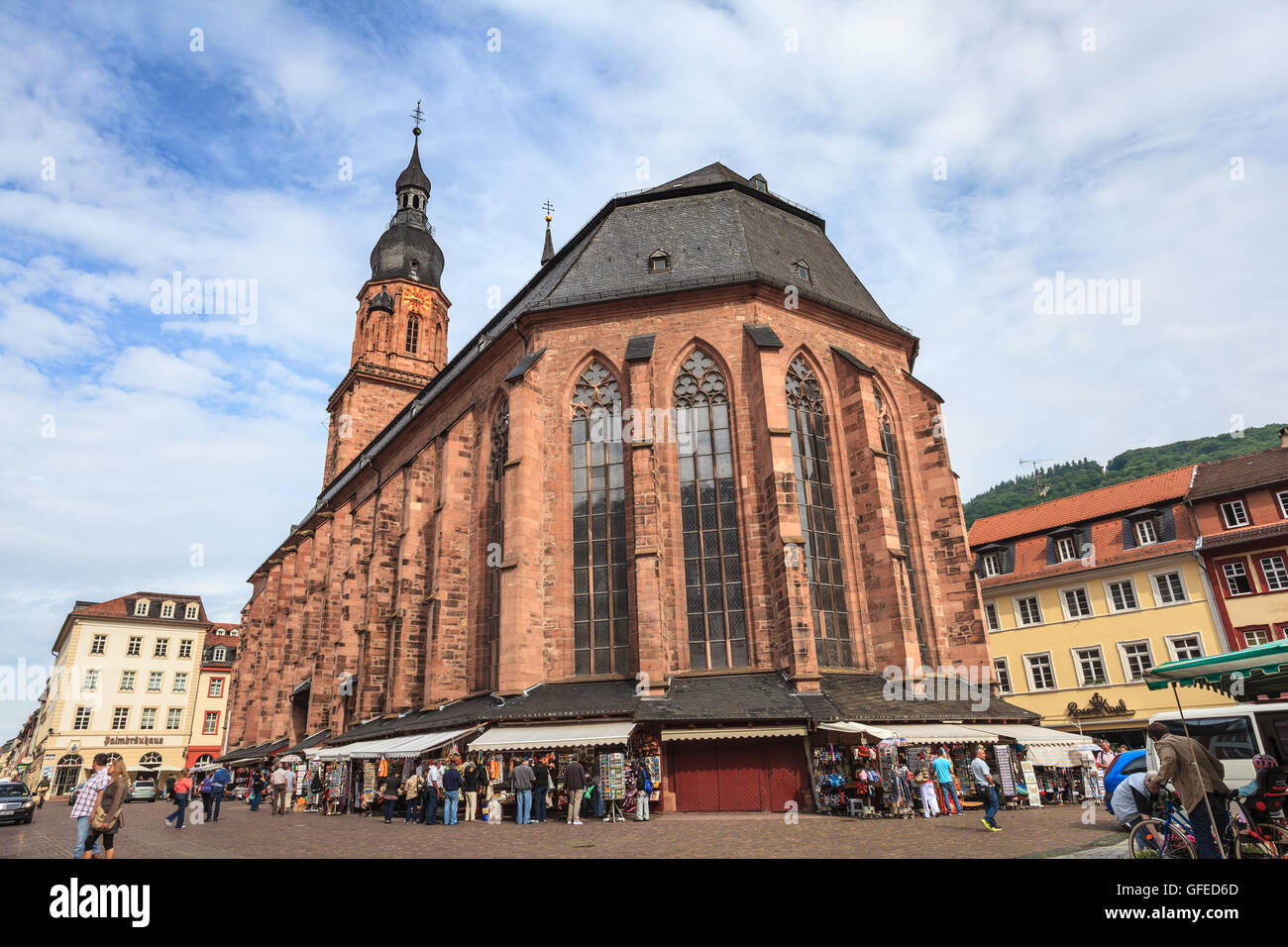Marktplatz, Heidelberg, Germania Foto Stock