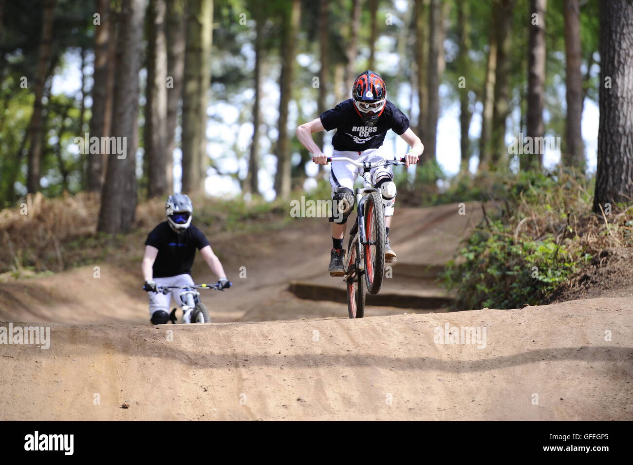 Mountain bike, chicksands, bedfordshire Foto Stock