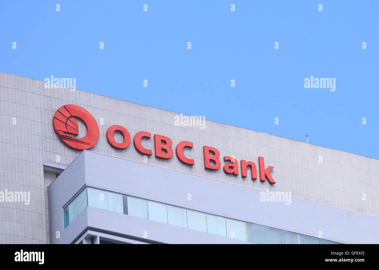 OCBC oltremare Chinese Banking Corporation una società di servizi finanziari con sede a Singapore e uffici in 15 paesi. Foto Stock