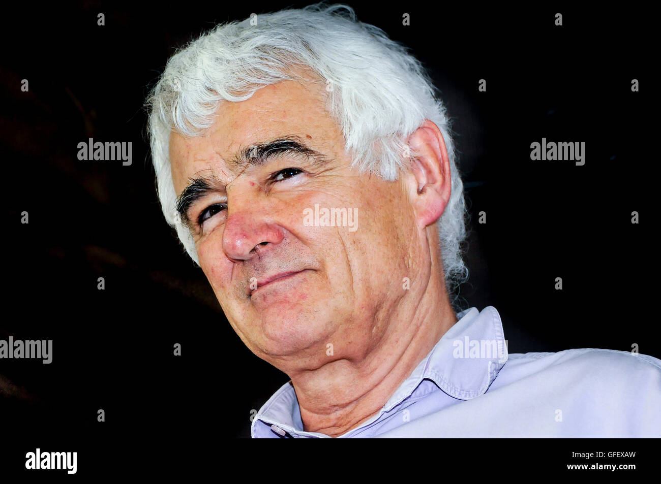 Belfast, Irlanda del Nord. 7 agosto 2014 - giornalista investigativo John Ware, Belfast Foto Stock