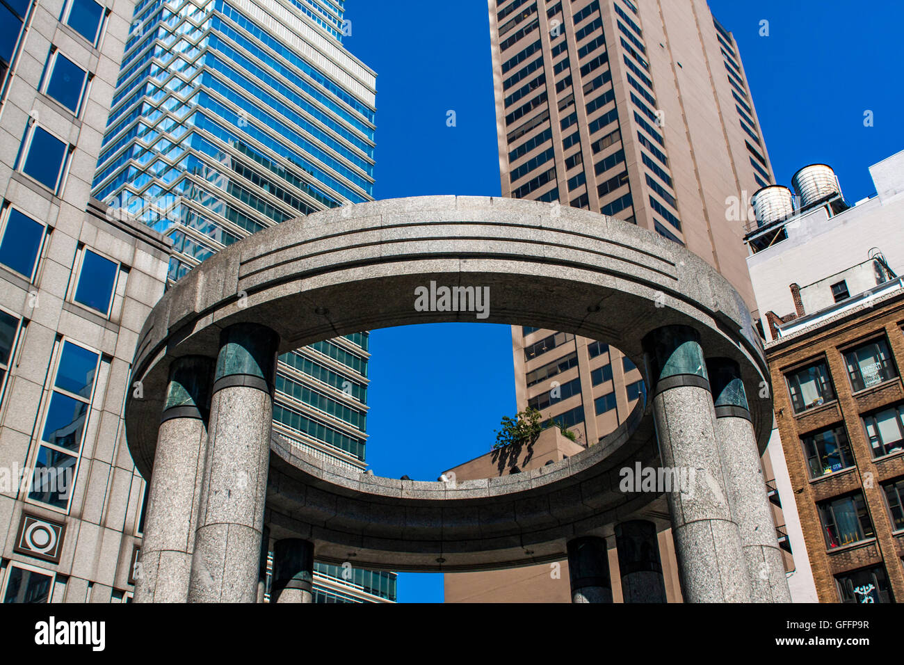 Dettaglio della torre 57 in New York, Stati Uniti d'America. Foto Stock