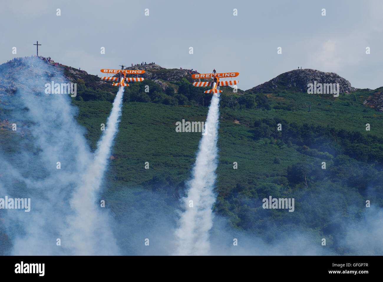 Breitling Wingwalkers a Bray Display aria, Co Wicklow Irlanda Foto Stock