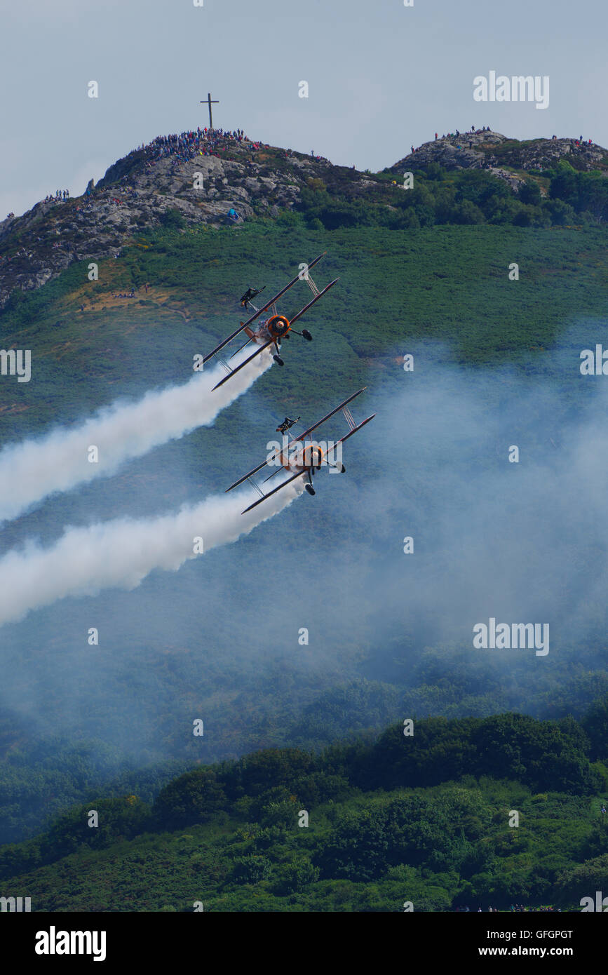 Breitling Wingwalkers a Bray Display aria, Co Wicklow Irlanda Foto Stock