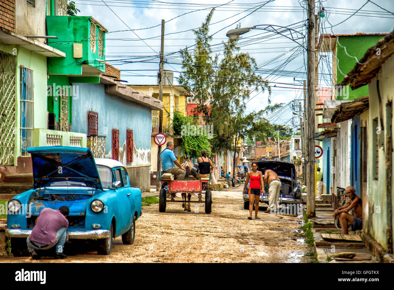 Strada di Trinidad, Cuba Foto Stock