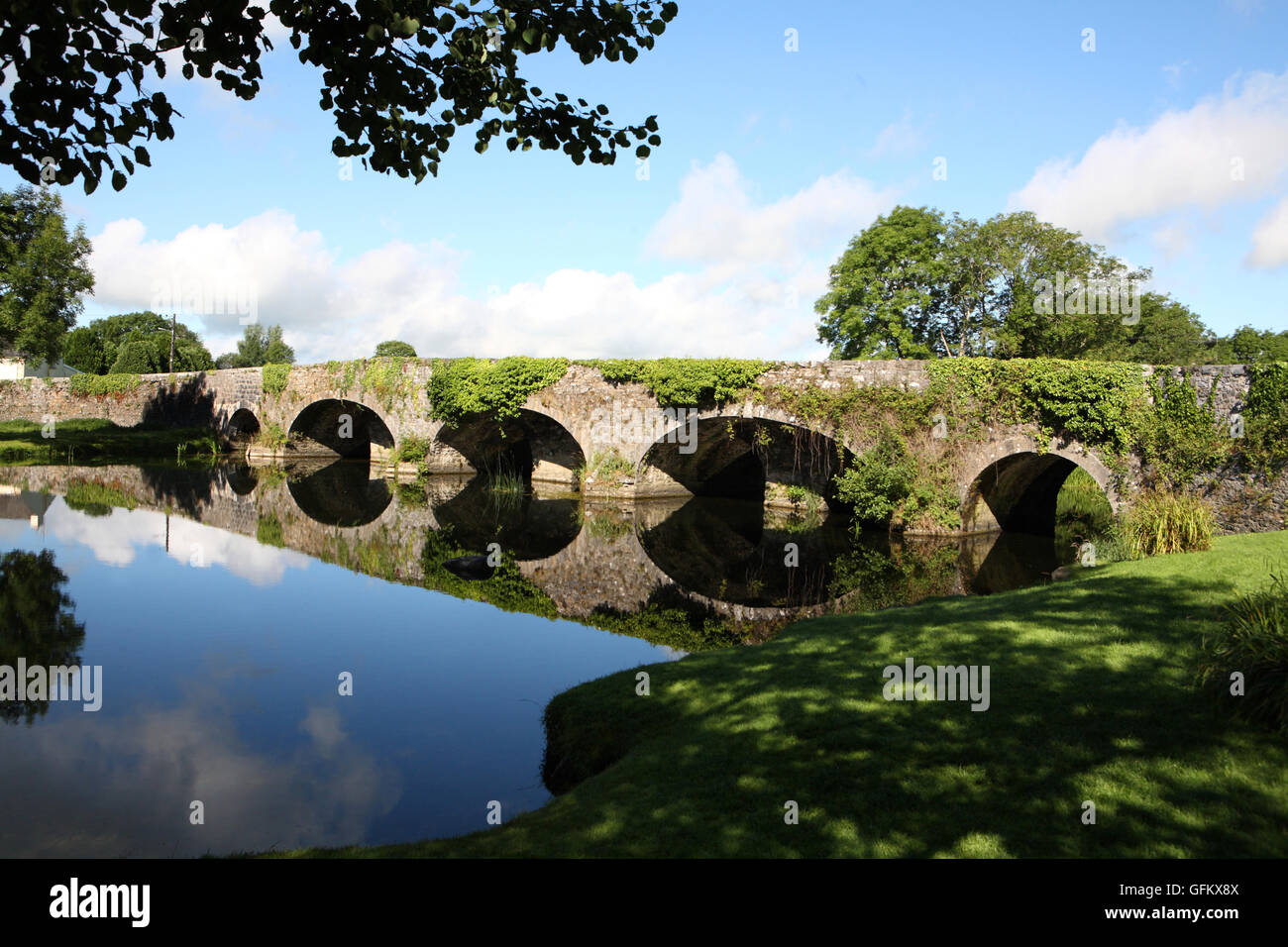 Ponte sul Fiume dei Re in Kells, nella Contea di Kilkenny Irlanda Foto Stock