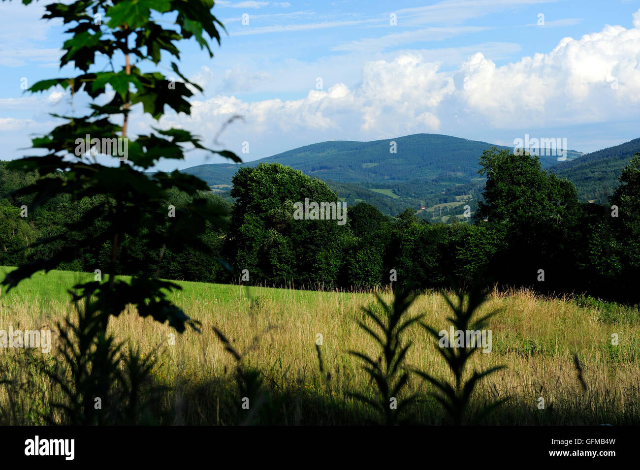 Dolnoslaskie, paesaggio, Wielka Sowa, Zagorze Polska, bassa slesia, Sowie Gory, montagna, foto Kazimierz Jurewicz, Foto Stock