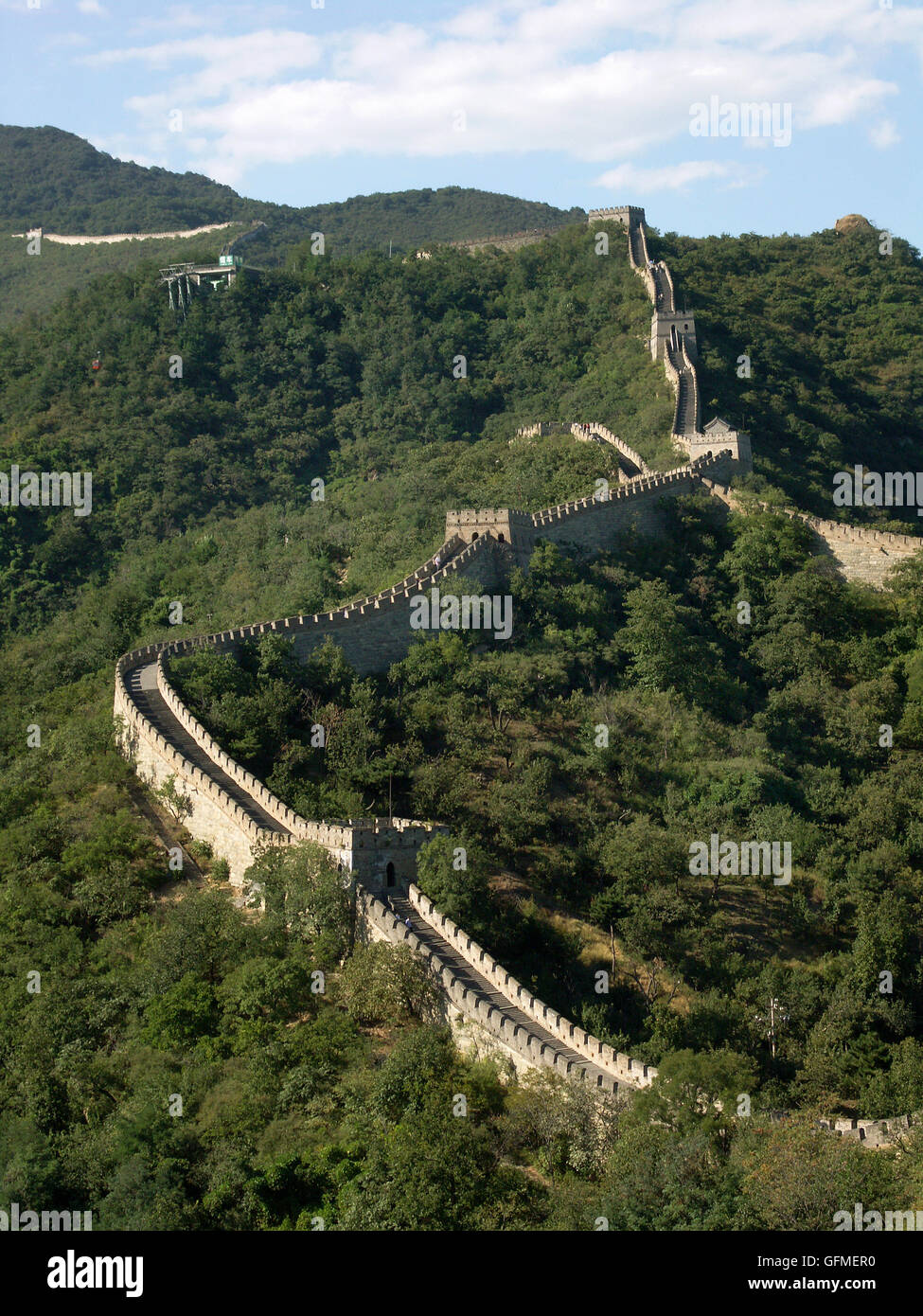 Il Mu Tian Yu sezione della Grande Muraglia Cinese. Pechino - Cina Foto Stock