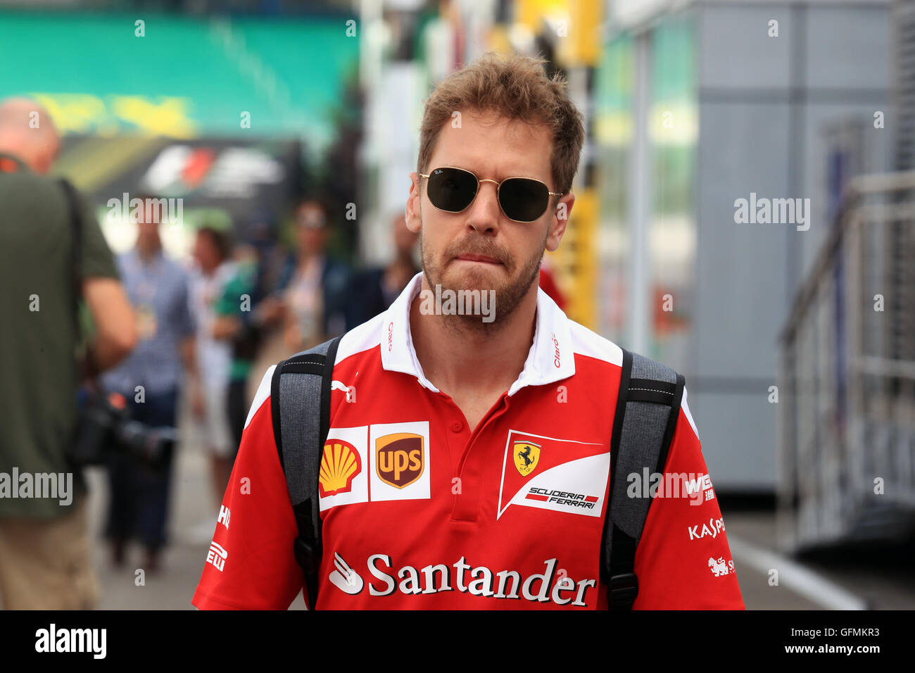 Hockenheim, Germania. 31 Luglio, 2016. Scuderia Ferrari - Sebastian Vettel tedesco di Formula Grand Prix nel circuito di Hockenheim, in Germania, il 31 luglio 2016. Credito: Azione Sport Plus/Alamy Live News Foto Stock