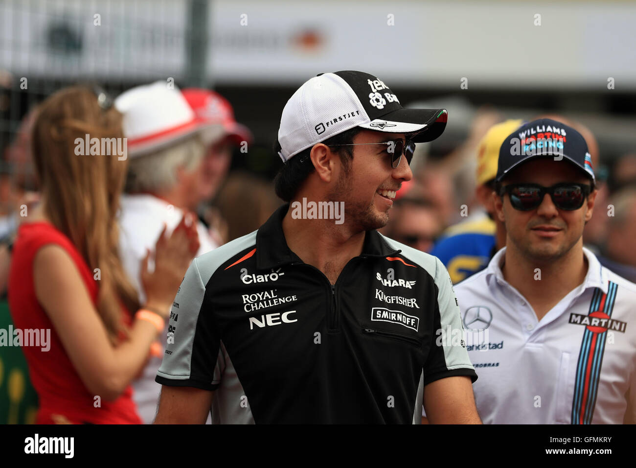 Hockenheim, Germania. 31 Luglio, 2016. Sahara Force India - Sergio Perez in buona forma. Tedesco di Formula Grand Prix nel circuito di Hockenheim, in Germania, il 31 luglio 2016. Credito: Azione Sport Plus/Alamy Live News Foto Stock