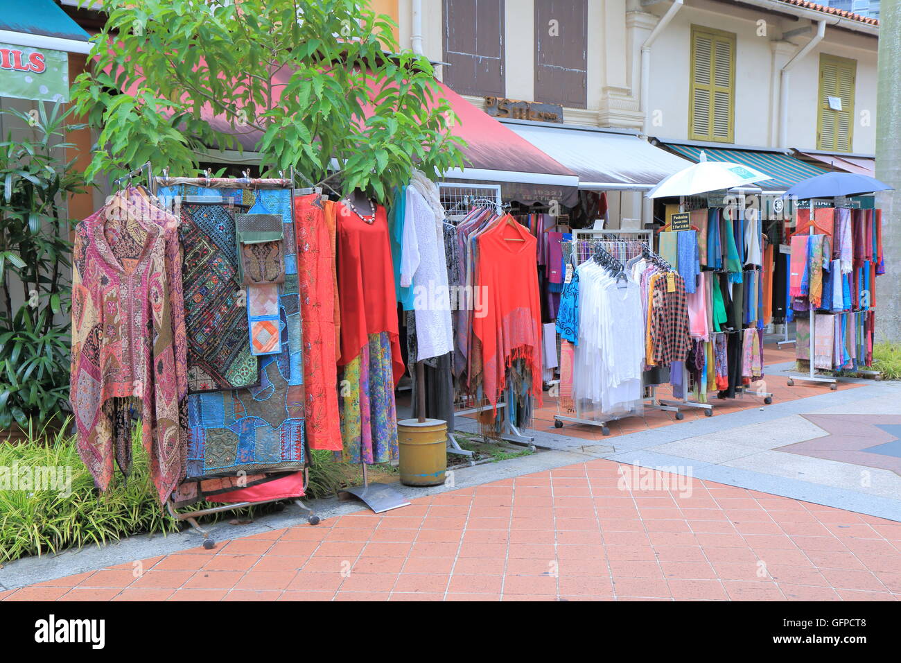 Negozio di abbigliamento in Arab Street a Singapore. Foto Stock