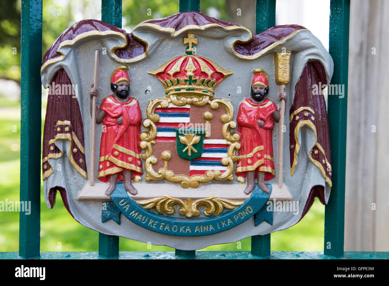 L'Iolani Royal Palace, Hawaii, USA, Sabato, Maggio 07, 2016. Foto Stock