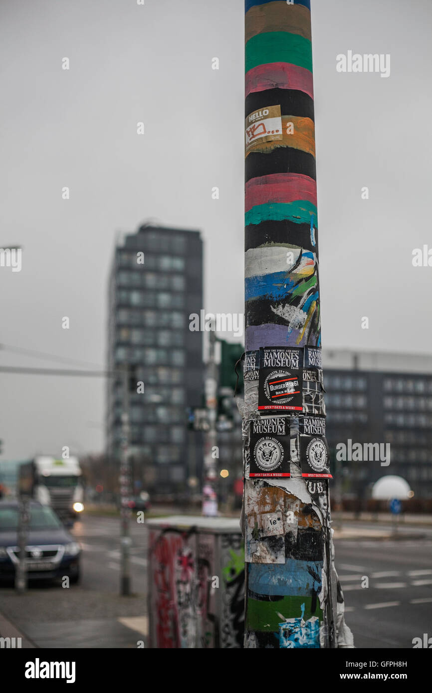 Arte di strada a Berlino, Germania Foto Stock