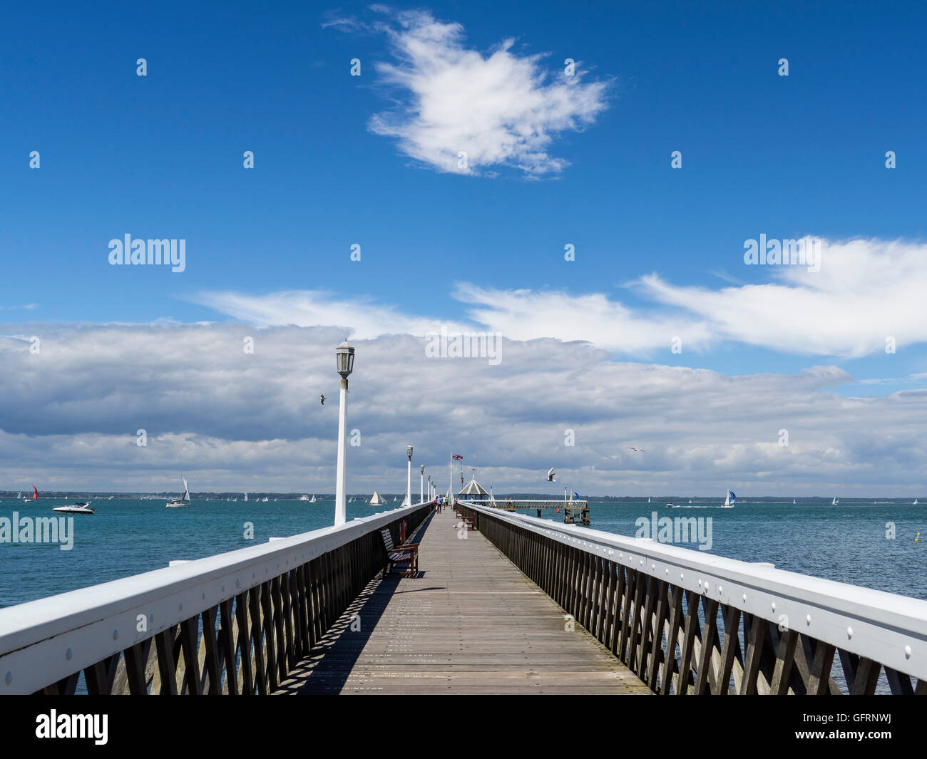 Yarmouth Pier, Isle of Wight, Inghilterra, Regno Unito. Foto Stock