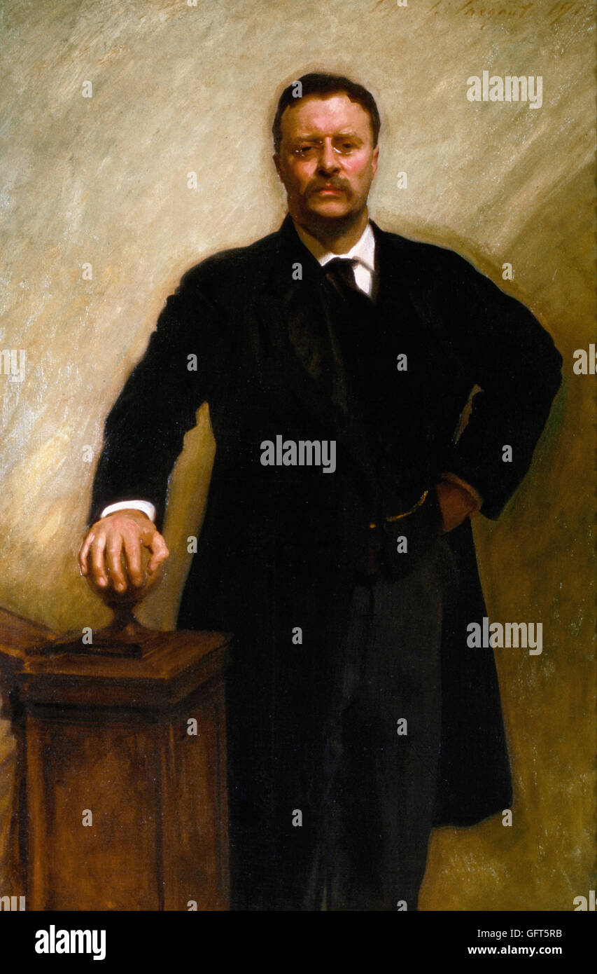 John Singer Sargent - Theodore Roosevelt Foto Stock