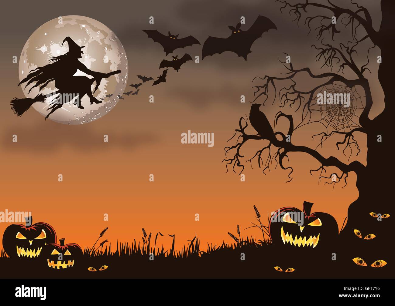 Striscione con castello di Halloween, grande sfondo in tessuto per cabina fotografica, luna di mezzanotte, pipistrelli, sfondo per pareti spaventose