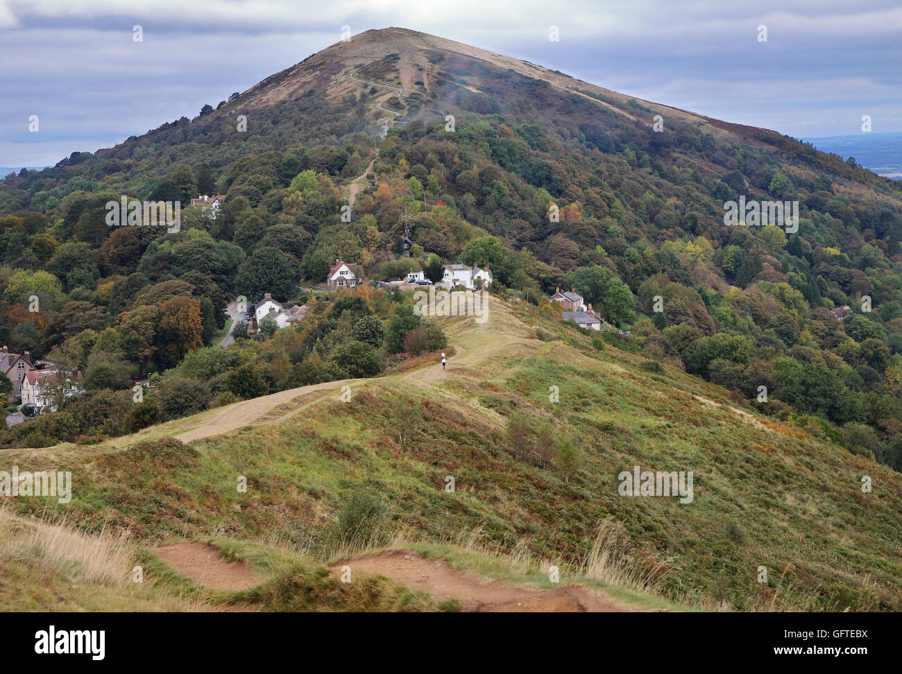 Un inglese un paesaggio rurale nella Malvern Hills in Worcestershire Foto Stock