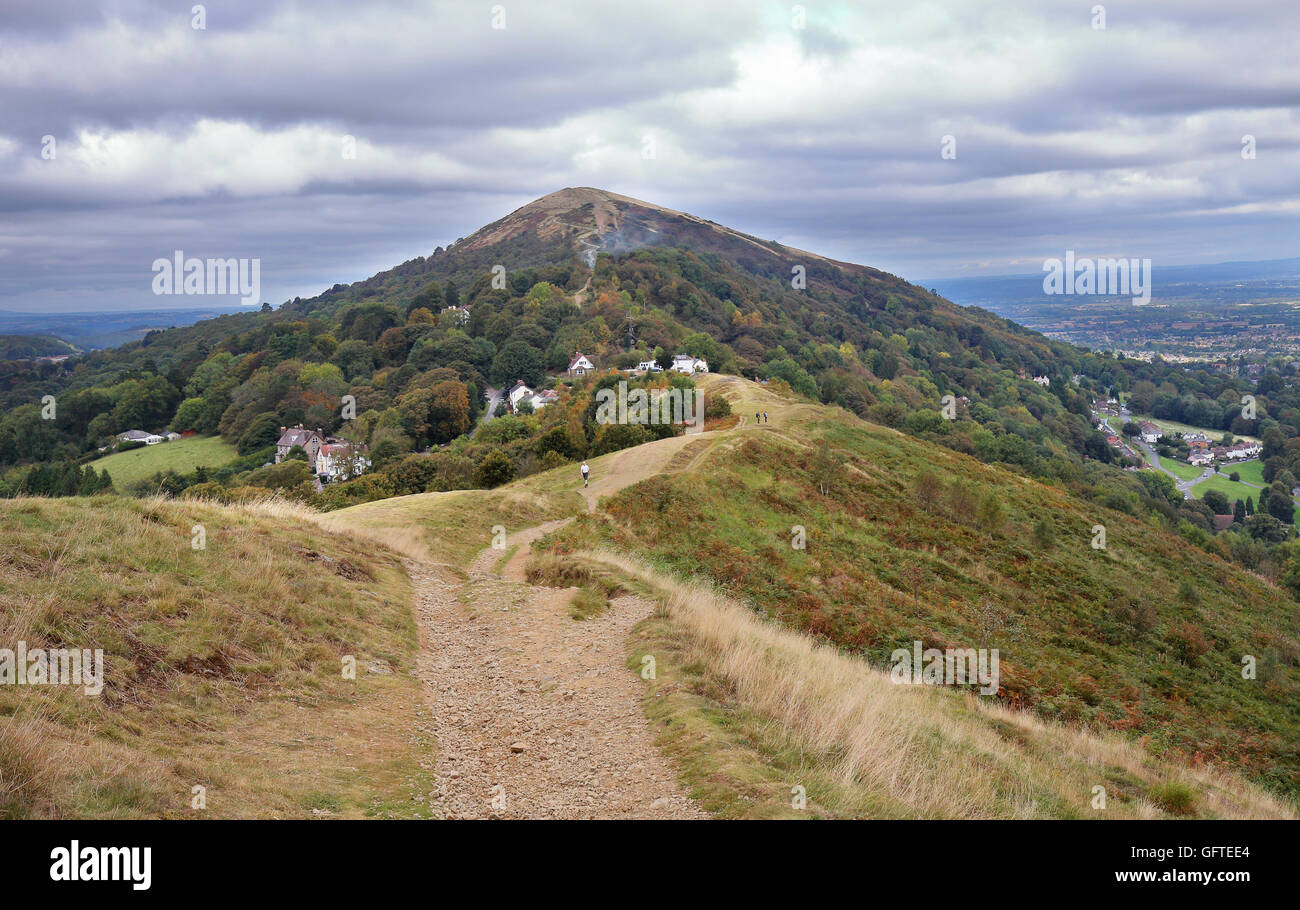 Un inglese un paesaggio rurale nella Malvern Hills in Worcestershire Foto Stock
