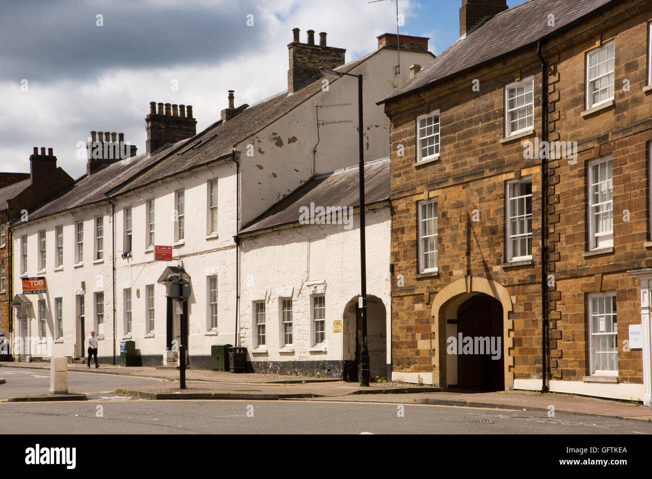 Regno Unito, Inghilterra, Northamptonshire, Northampton, Sheep Street, edifici storici Foto Stock