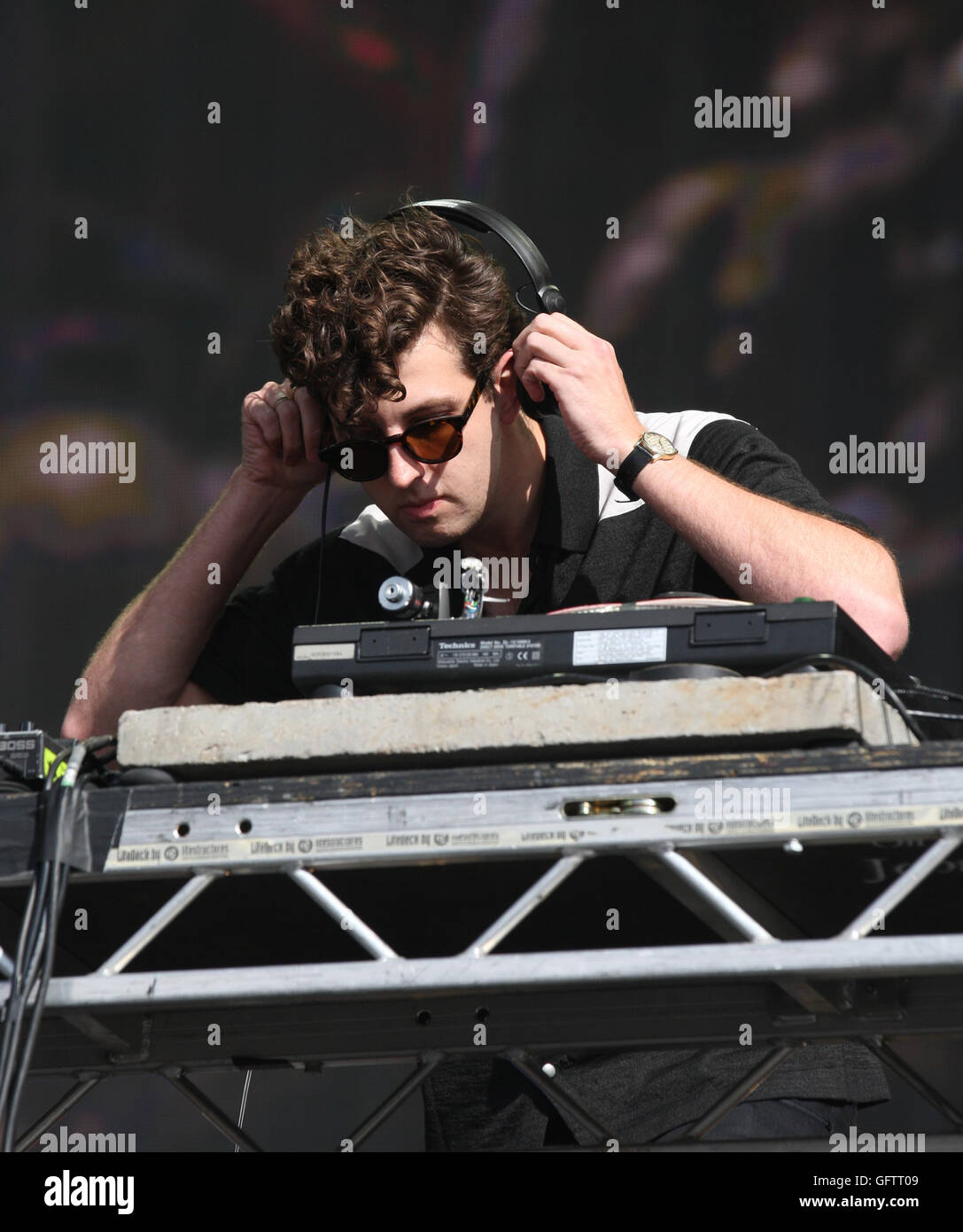 Londra - Lug 02, 2016: Jamie Smith, meglio noto con il suo nome di fase Jamie xx esegue sul palco della Barclaycard British Summer Foto Stock