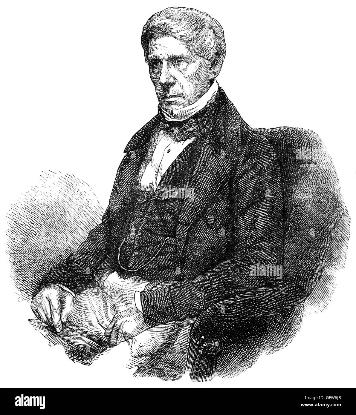 Henry Peter Brougham, primo Baron Brougham e Vaux (1778 - 1868), era un statista inglese che divenne Lord Cancelliere della Gran Bretagna. Egli ha portato circa il passaggio del 1832 Reform Act, di cui egli fu un deciso sostenitore, e l abolizione della schiavitù atto di 1833, la causa per la quale egli era stato dedicato per tanti anni. Foto Stock