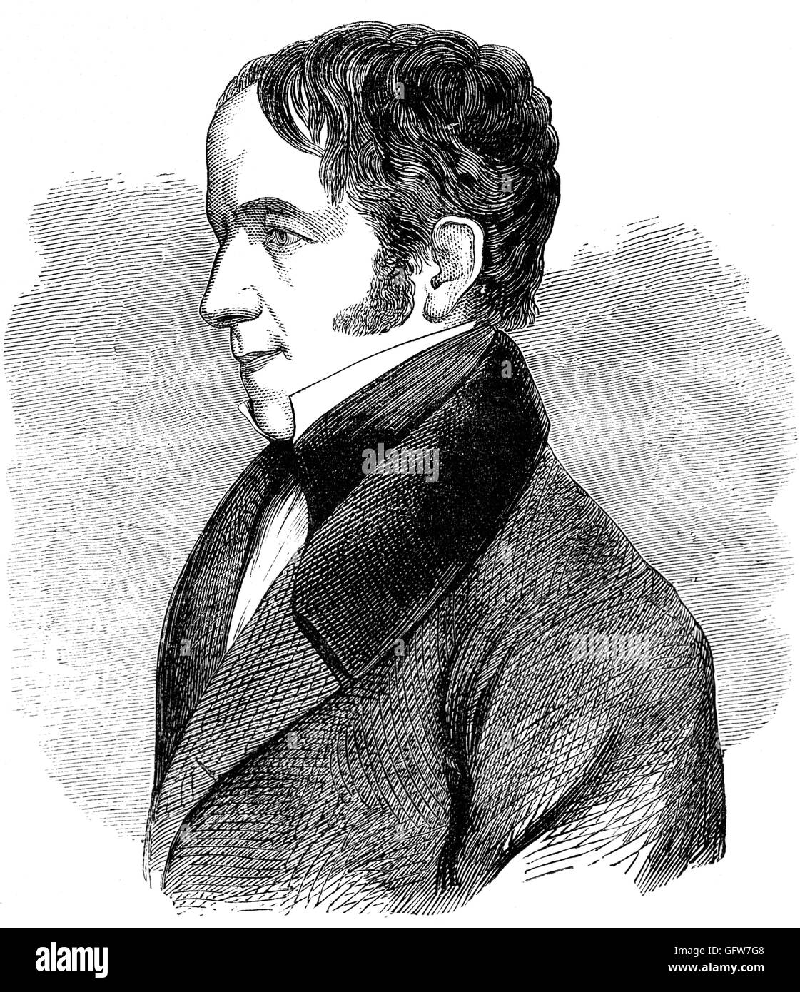 Molla di Thomas Riso, primo Baron Monteagle di Brandon (1790 - 1866) era un britannico politico whig, che ha servito come Cancelliere dello Scacchiere dal 1835 al 1839. Foto Stock