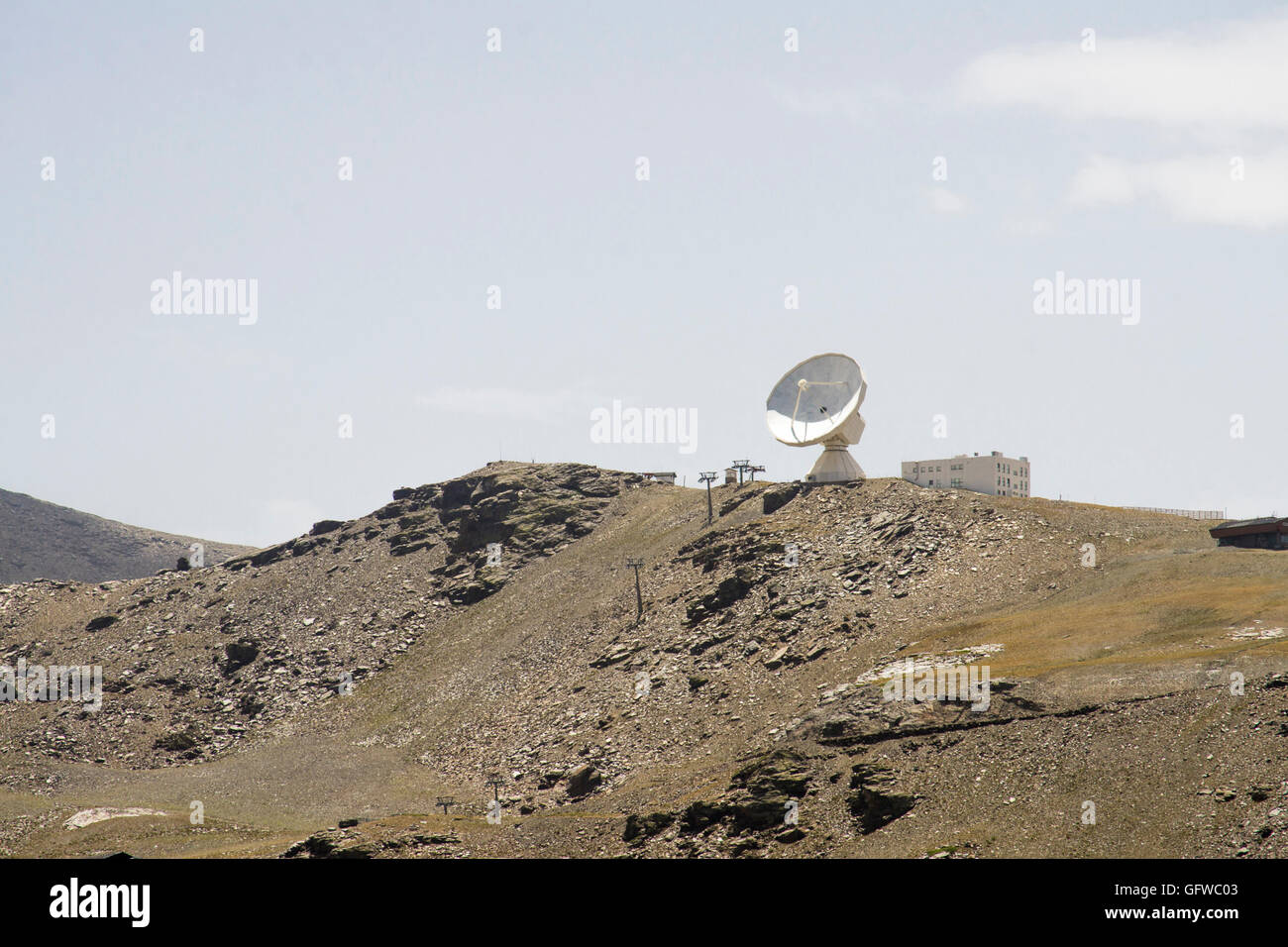 Osservatorio per la radioastronomia, radio telescopio, spagnolo Sierra Nevada, Granada, Andalusia, Spagna. Foto Stock