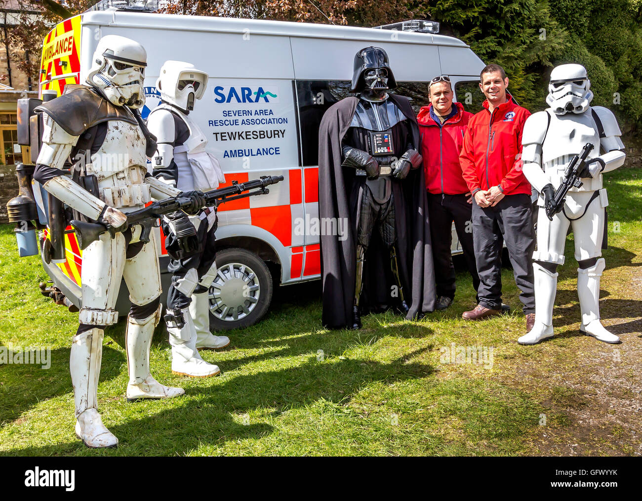 Star Wars Storm Troopers Foresta di Dean attività festival 2016 Foto Stock