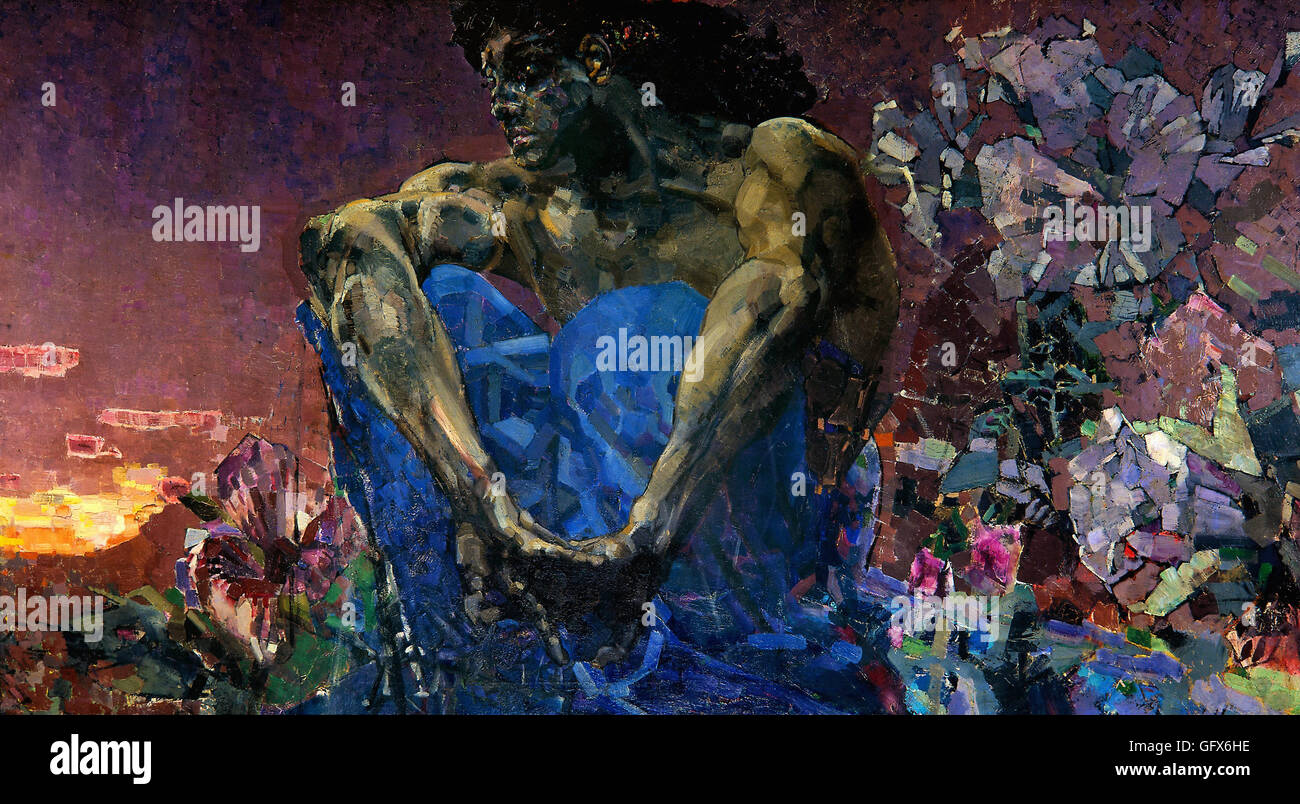 Mikhail Vrubel - Demonio (seduto) Foto Stock