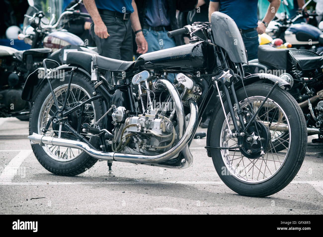 Brough Superior SS100 con un motore Jap. Classic British motociclo Foto Stock