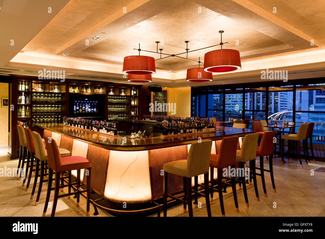 Aldo's Bistro mediterraneo e Wine Bar Restaurant si trova a Bangkok, in Thailandia. Foto Stock